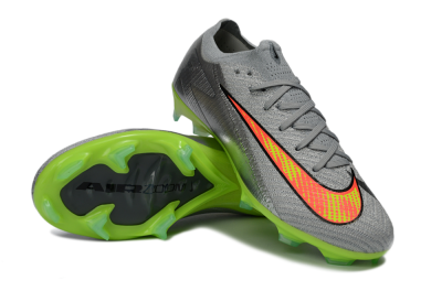 Nike Air Zoom Mercurial Vapor 16 Elite FG Football Boots - Gray/Electric Green/Bright Red