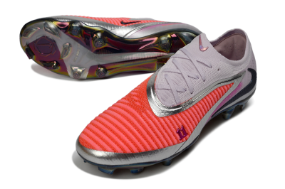 Nike Phantom 6 Low Elite FG Football Boots - Red/Bright Coral/Steel Gray