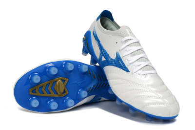 Mizuno Morelia Neo 4 FG Football Boots - White/Sky Blue/Royal Blue