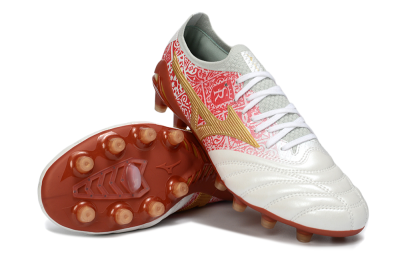 Mizuno Morelia Neo 4 FG Football Boots - White/Scarlet Red/Copper Brown