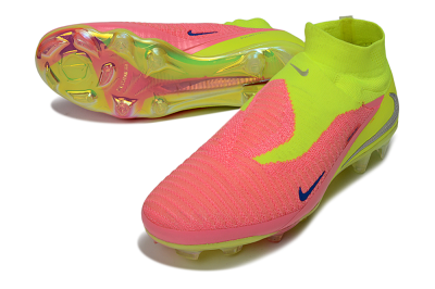 Nike Phantom 6 High Elite FG Football Boots - Pink/Neon Green/Blue
