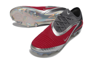 Nike Phantom 6 Low Elite FG Football Boots - Red/Crimson Red/Steel Grey