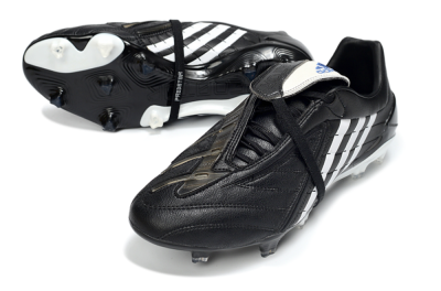 Adidas Predator Accelerator Elite Fold-Over Tongue FG Football Boots - Black/Classic Black/White Strike