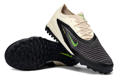 Nike Phantom 6 Low Elite TF Football Shoes - Black/Neon Green/Beige