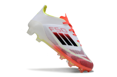 Adidas F50 Elite FG Football Boots - White/Neon Orange/Volt Yellow