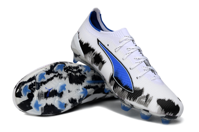 Puma Ultra Ultimate FG Football Boots - White/Electric Blue/Black