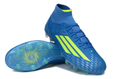 Adidas F50 Elite Mid FG Football Boots - Blue/Vibrant Blue/Electric Green