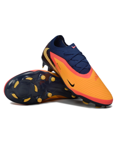 Nike Phantom 6 Elite Low FG Football Boots - Orange/Navy Blue/Crimson Red