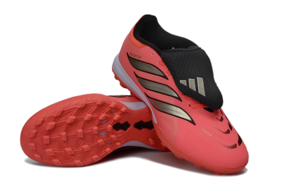 Adidas Predator 26 Elite Fold-Over Tongue TF Football Shoes - Pink/Coral Blaze/Metallic Silver