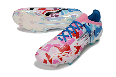 Adidas F50 Elite FG Football Boots - Pink/Blue Camo/Pink Splash