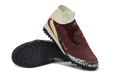 Nike Phantom 6 Elite High TF Football Shoes - Maroon/Sand/Crimson