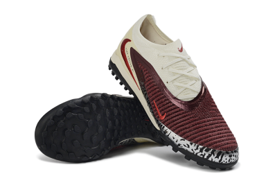 Nike Phantom 6 Elite Low TF Football Shoes - Maroon/Crimson Red/Classic White
