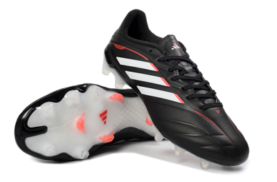 Adidas Copa Pure 3 FG Football Boots - Black/Vibrant Red/Frosted White
