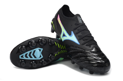 Mizuno Morelia Neo 3 FG Football Boots - Black/Electric Blue/Lime Green