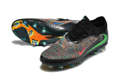 Nike Phantom 6 Elite High FG Football Boots - Black/Electric Green/Red Blaze