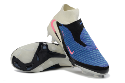 Nike Phantom 6 Elite High FG Football Boots - Blue/Electric Blue/Neon Pink