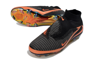Nike Phantom 6 Elite High FG Football Boots - Black/Vibrant Orange/Rainbow Gradient