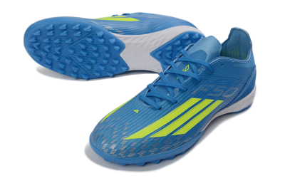 Adidas F50 Pro TF Football Shoes - Blue/Neon Green/Light Blue