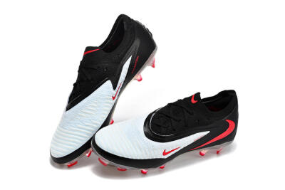 Nike Phantom 6 Elite Low FG Football Boots - White/Red Blaze/Black Night