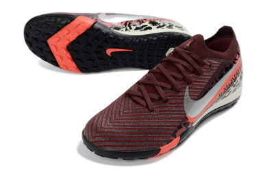 Nike Air Zoom Mercurial Vapor 16 Elite TF Football Shoes - Maroon/Bright Coral/Black