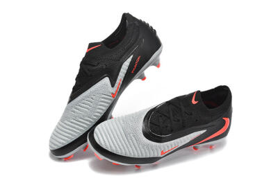 Nike Phantom 6 Elite Low FG Football Boots - Gray/Electric Orange/Black