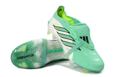 Adidas Predator 26 Elite Fold-Over Tongue FG Football Boots - Aqua/Mint Green/Fluorescent Yellow