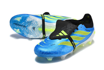 Adidas Predator 26 Elite Fold-Over Tongue FG Football Boots - Blue/Electric Blue/Lime Green