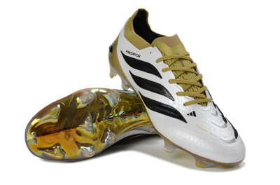 Adidas Predator 26 Elite FG Football Boots - White/Gold/Black