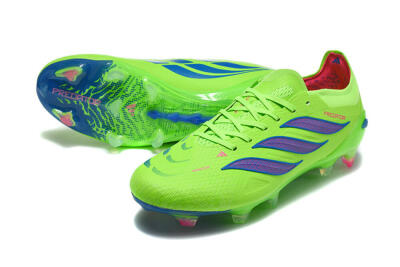 Adidas Predator 26 Elite FG Football Boots - Green/Electric Green/Striking Blue