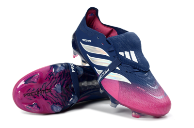 Adidas Predator 26 Elite Fold-Over Tongue FG Football Boots - Navy/Vibrant Pink/Deep Blue