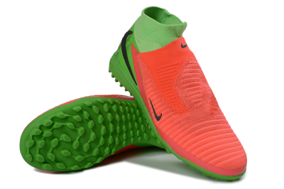 Nike Phantom 6 Elite High TF Football Shoes - Orange/Neon Pink/Lime Green