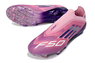 Adidas F50 Elite Laceless FG Football Boots - Pink/Vibrant Violet/Soft Lavender