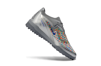 Nike Phantom 6 Elite Low TF Football Shoes - Gray/Neon Green/Metallic Silver