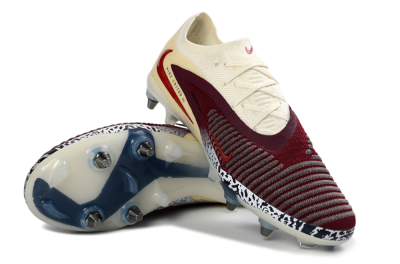 Nike Phantom 6 Elite Low SG Football Boots - Crimson/Ivory/Jet Black