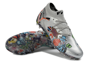 Puma Future 8 Ultimate MG Football Boots - Silver/Vibrant Multicolor/Playful Pattern