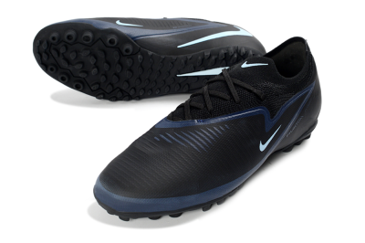 Nike Phantom 6 Elite Low TF Football Shoes - Black/Navy Blue/Light Aqua