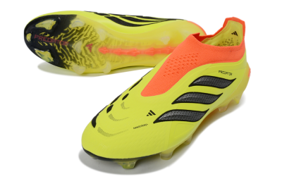 Adidas Predator 26 Elite Laceless FG Football Boots - Yellow/Electric Yellow/Fiery Orange