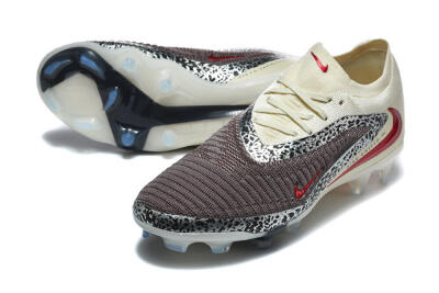 Nike Phantom 6 Elite Low FG Football Boots - Brown/Crimson Red/White