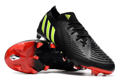 Adidas Predator Edge Geometric.1 Low FG Football Boots - Black/Yellow/Red
