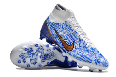 Nike Air Zoom Mercurial Superfly 9 Elite AG Football Boots - Blue/White