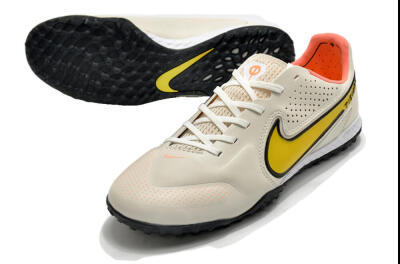 Nike Tiempo Legend 9 Pro TF Football Shoes - White/Yellow
