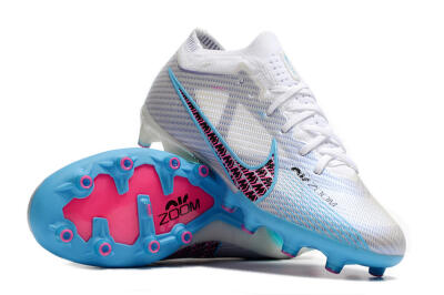 Nike Air Zoom Mercurial Vapor 15 Elite AG Football Boots - White/Blue/Pink