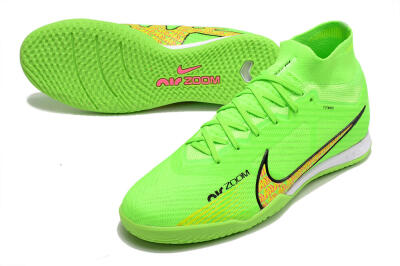 Nike Air Zoom Mercurial Superfly 9 Elite IC Football Shoes - Green/Yellow/Pink