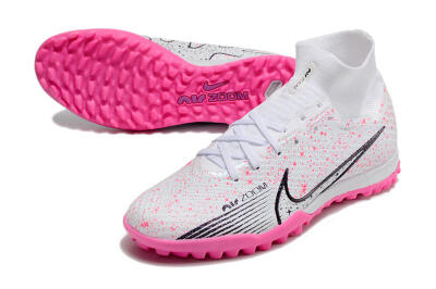 Nike Air Zoom Mercurial Superfly 9 Elite TF Football Shoes - White/Black/Pink