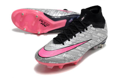 Nike Air Zoom Mercurial Superfly 9 Elite SG Football Boots - Silver/Black/Pink