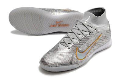Nike Air Zoom Mercurial Superfly 9 Elite IC Football Shoes - Silver/Gold