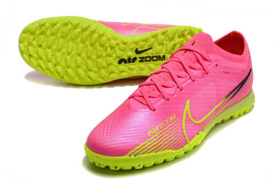Nike Air Zoom Mercurial Vapor 15 Elite TF Football Shoes - Pink/Green/Black
