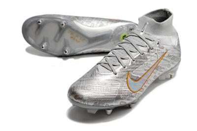 Nike Air Zoom Mercurial Superfly 9 Elite SG Football Boots - Sliver/Orange