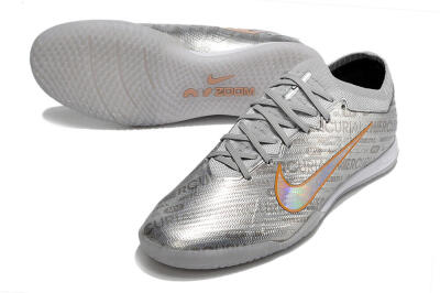Nike Air Zoom Mercurial Vapor 15 Elite IC Football Shoes - Silver/Gold
