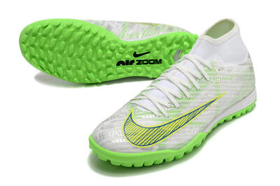 Nike Air Zoom Mercurial Superfly 9 Academy TF Football Shoes - White/Green/Yellow
